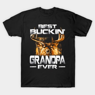 Best Buckin Grandpa Ever Shirt Deer Hunting Bucking Father T-Shirt